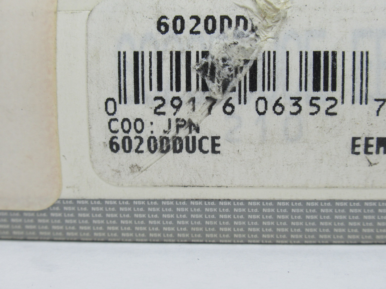 NSK 6020DDUCE Deep Groove Ball Bearing 150mm OD 100mm ID SEALED/SHELF WEAR NEW