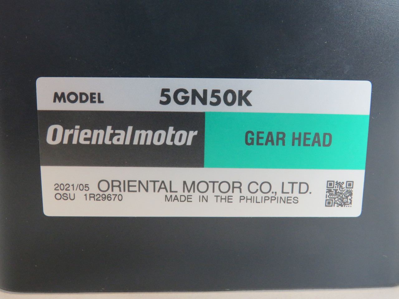 Oriental Motor 5GN50K Parallel Shaft Gearhead 50:1 Ratio 10 Nm 90mm Frame NEW