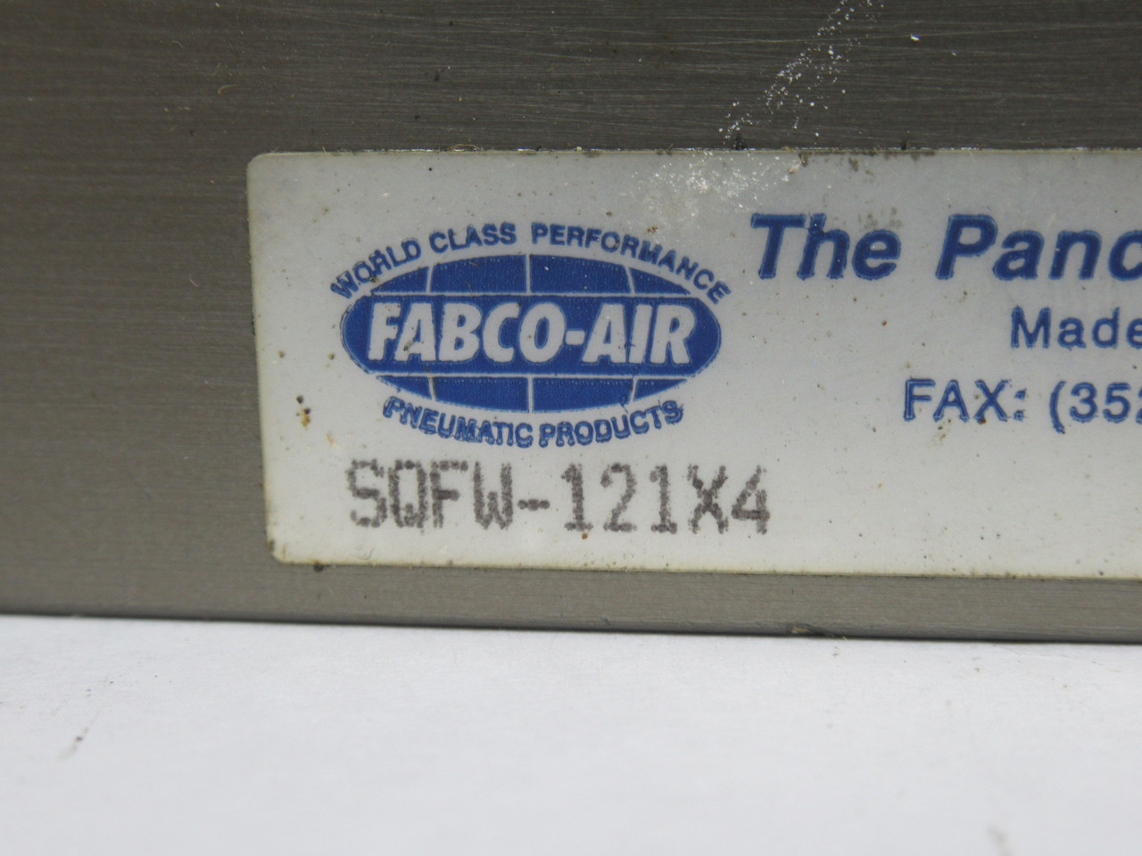Fabco-Air SQFW-121X4 Pneumatic Cylinder 1-1/8" Bore 4" Stroke USED