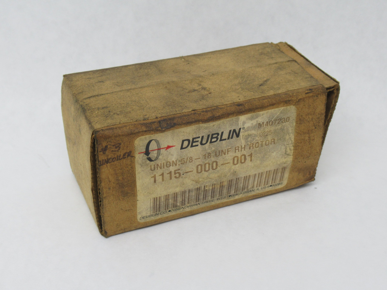 Deublin 1115-000-001 Rotating Union 5/8"-18 UNF RH 3/8"-18 NPT SHELF WEAR NEW