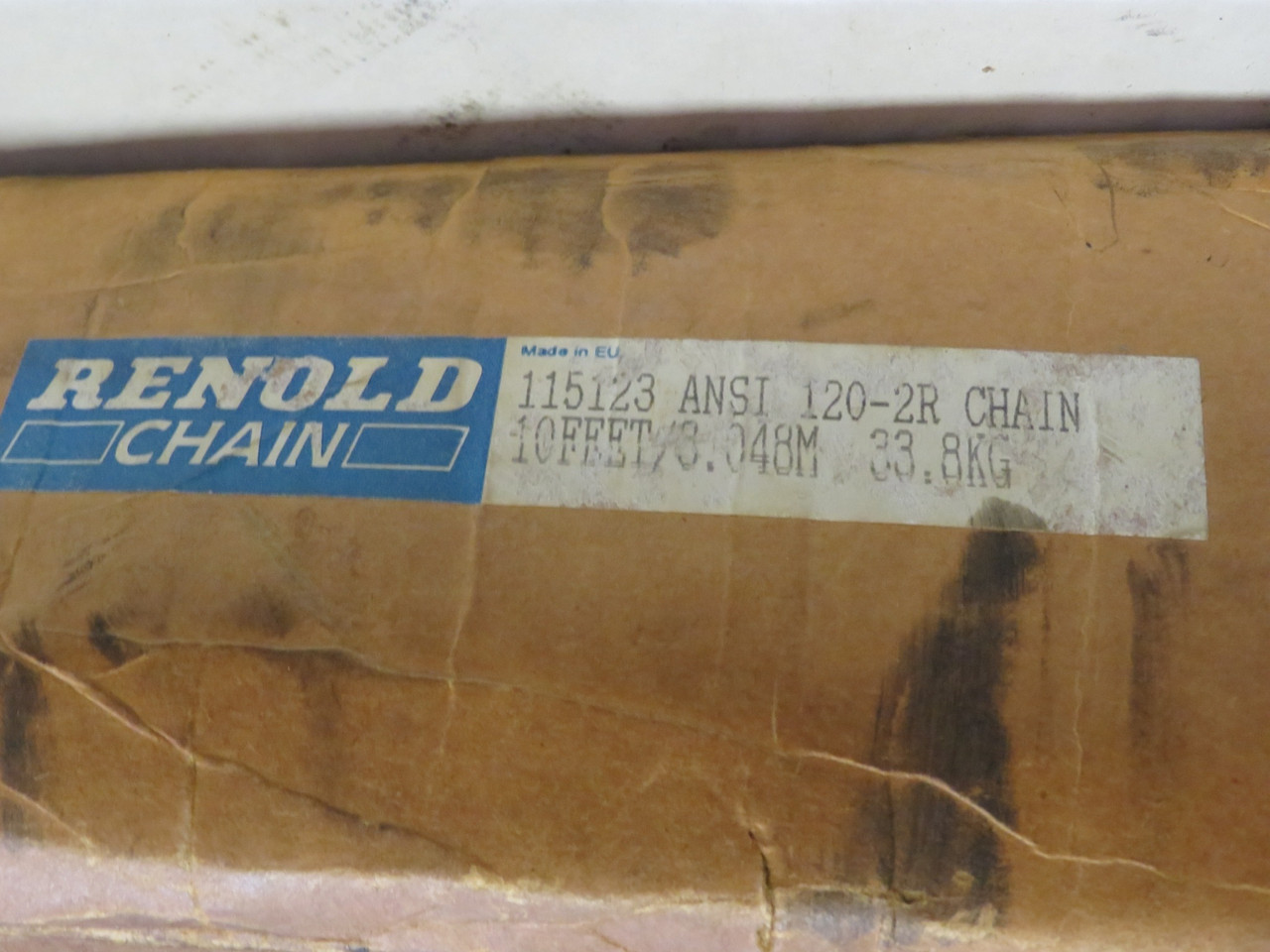 Renold 120-2R Roller Chain 120-2 Chain 1-1/2" Chain Pitch 10' BOX DAMAGE NEW
