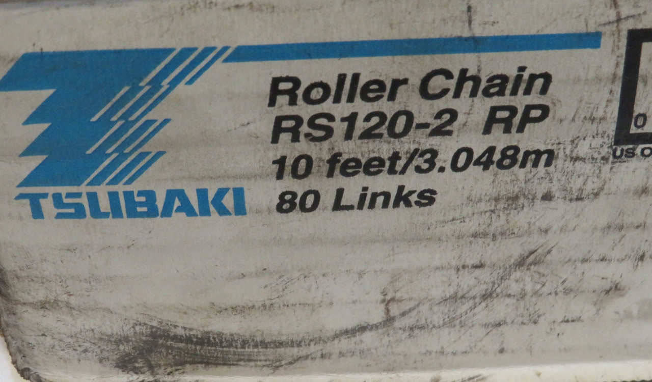 Tsubaki RS120-2-RP Roller Chain 120-2 Chain 1-1/2"CP 10' BOX DAMAGE NEW