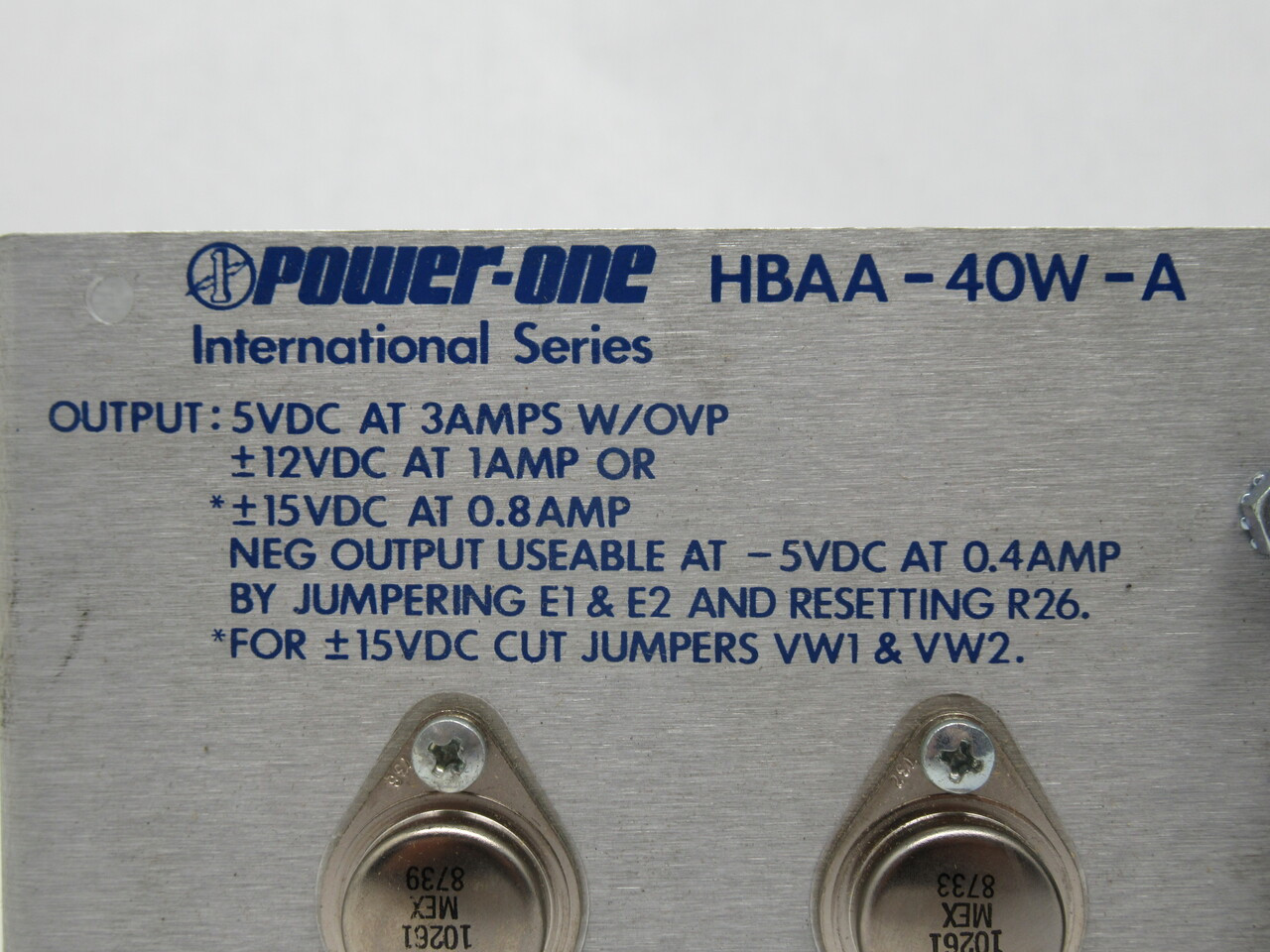 Power-One HBAA-40W-A Linear Power Supply 5VDC@3A 12VDC@1A 15VDC@0.8A BOX DMG NEW