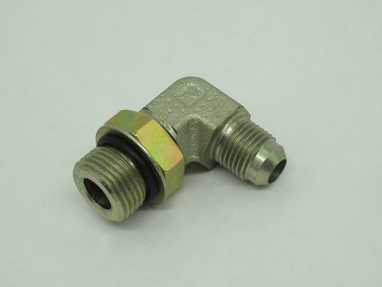 Parker 4-8 C5OX-S 37-Degree Flare Elbow Fitting 1/4" Tube OD 3/4"-16 SAE-ORB NOP