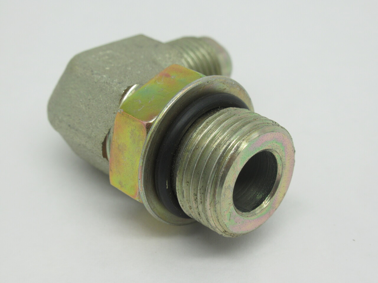 Parker 4-8 C5OX-S 37-Degree Flare Elbow Fitting 1/4" Tube OD 3/4"-16 SAE-ORB NOP