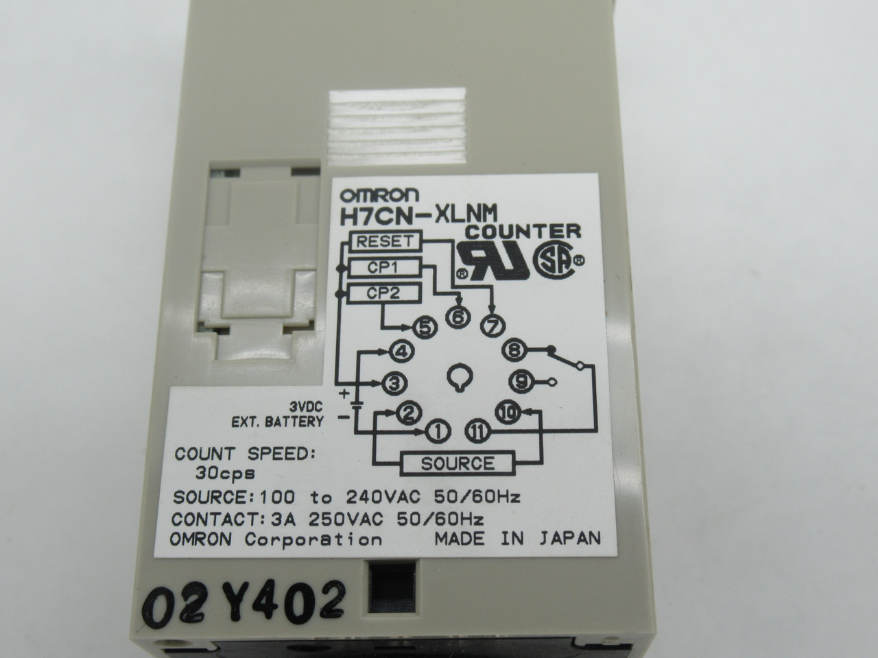 Omron H7CN-XLNM 4-Digit Digital Counter 100-240V 3A@250V 30 cps BOX DAMAGE NEW