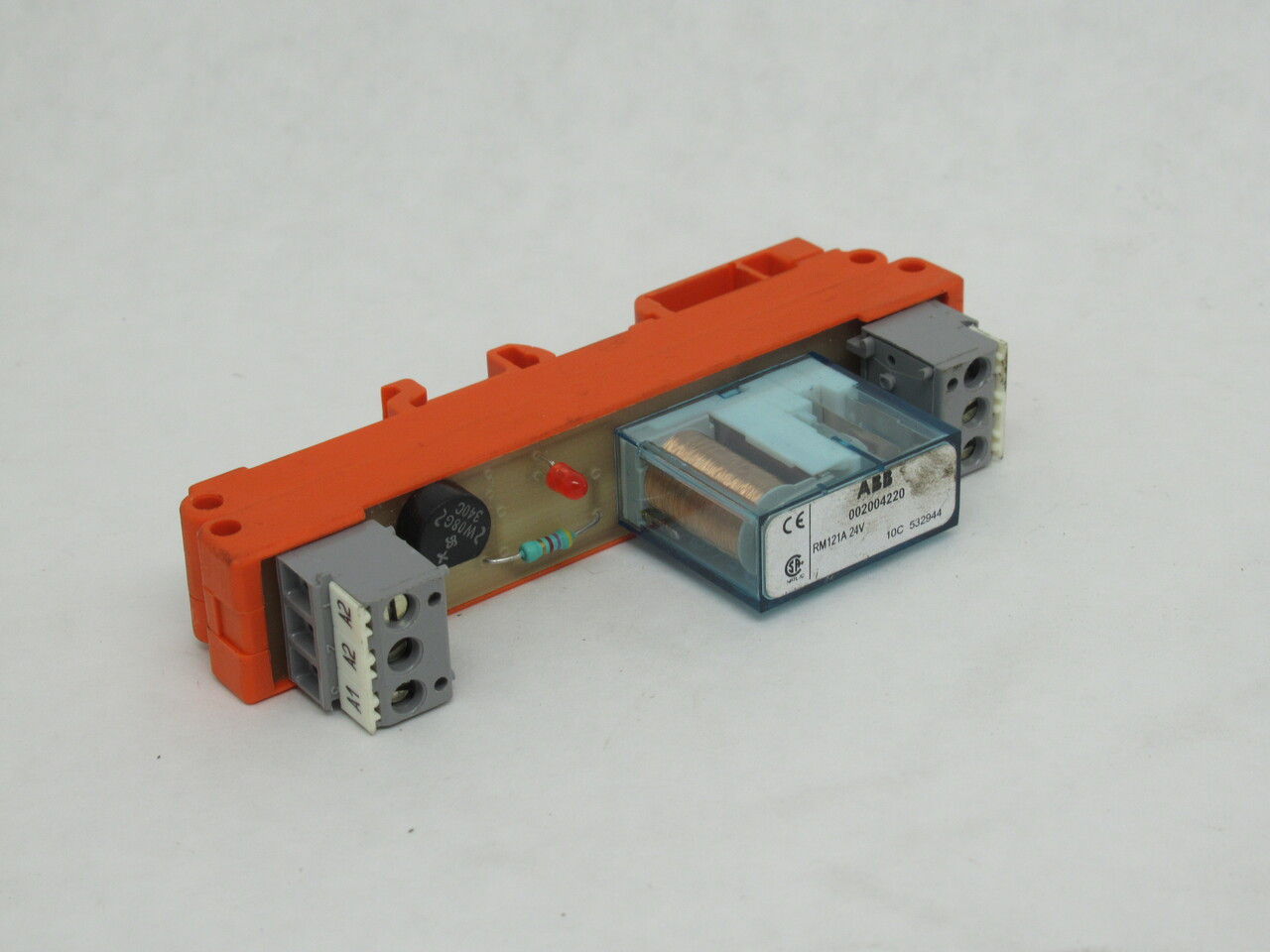 ABB 002004220 Rail-Mount Relay RM121A 24VAC/DC 10A USED