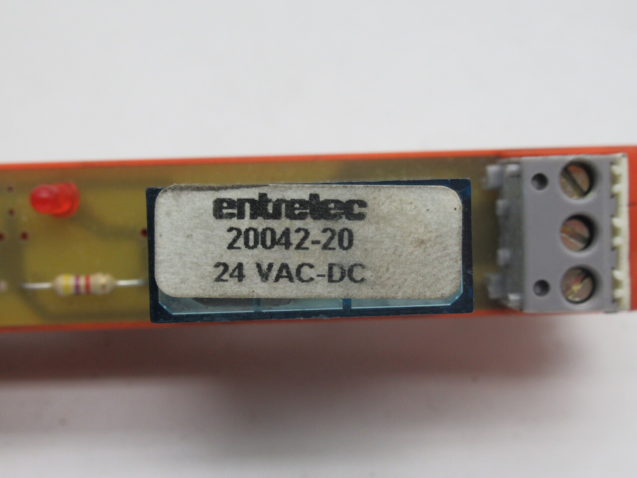 Entrelec 20042-20 Rail-Mount Relay RM121A 24VAC/DC 10A USED