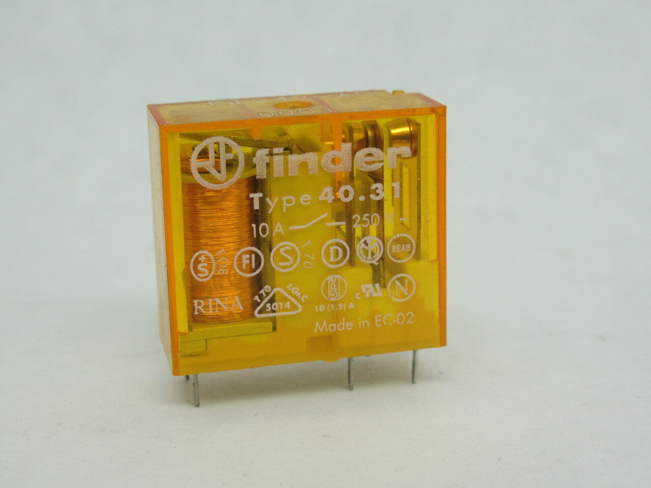 Finder 40.31.8.024.0001 PCB Relay 24VAC 10A 5-Pin USED