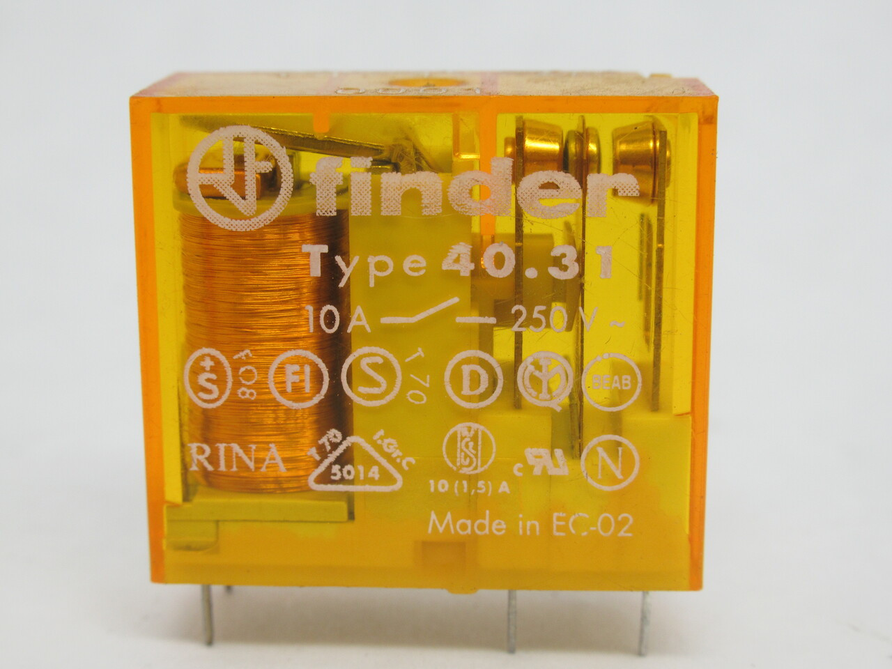 Finder 40.31.8.024.0001 PCB Relay 24VAC 10A 5-Pin USED
