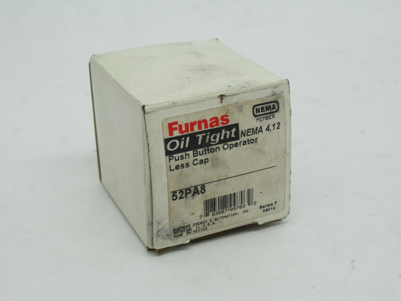 Furnas 52PA8 Push Button Operator Less Cap 2-Position Momentary SHELF WEAR NEW