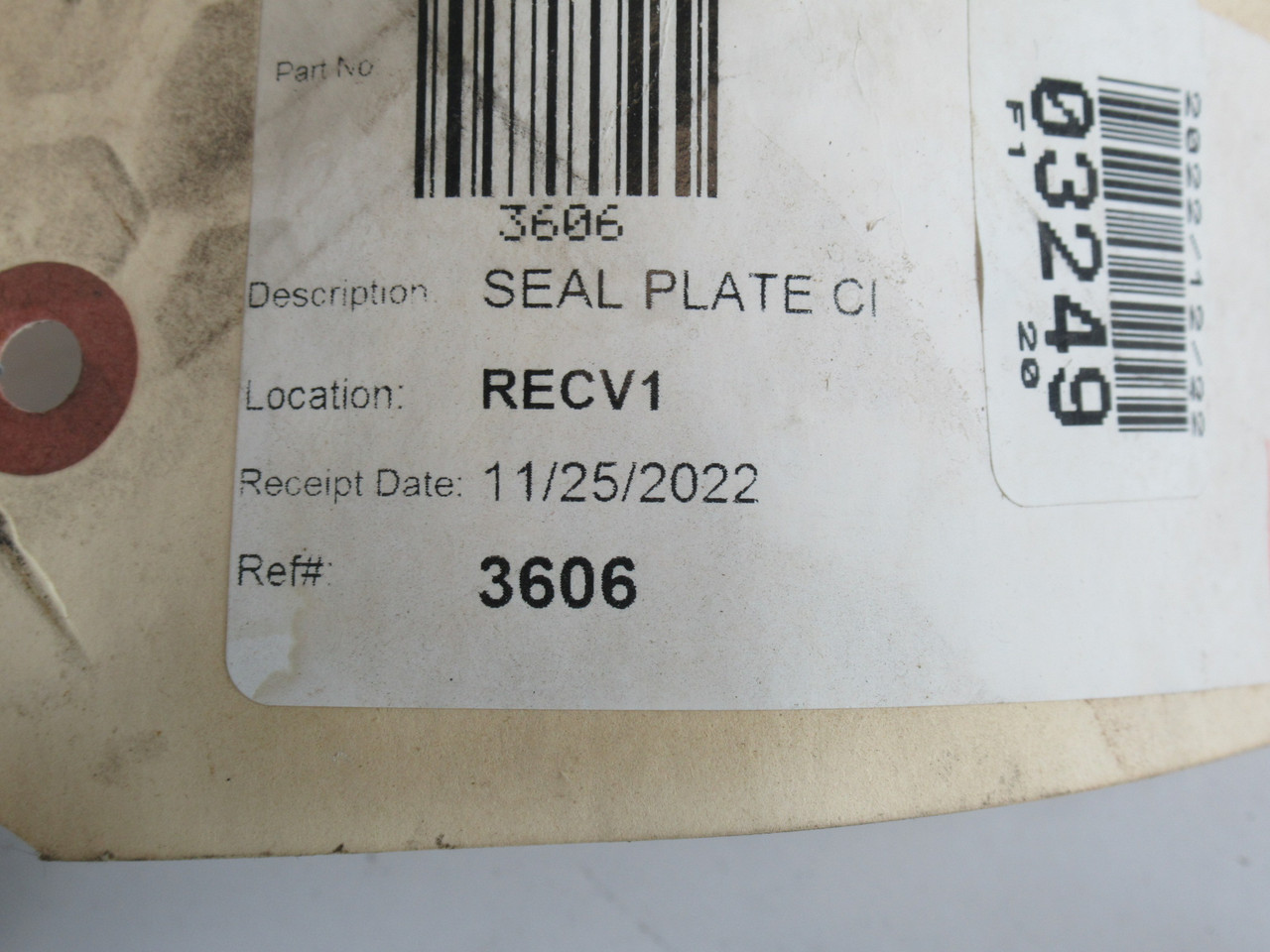 Gorman-Rupp 3606-10010 Cast Iron Seal Plate 14" OD SHELF WEAR/RUST NOP