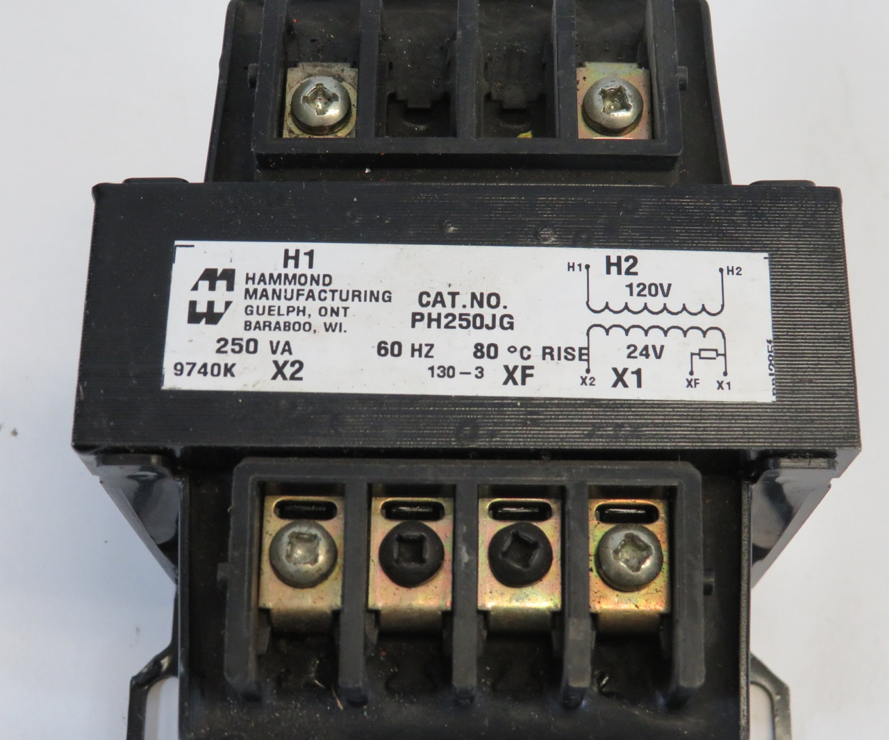 Hammond PH250JG Transformer 250VA Pri. 120V Sec.24V 60Hz USED