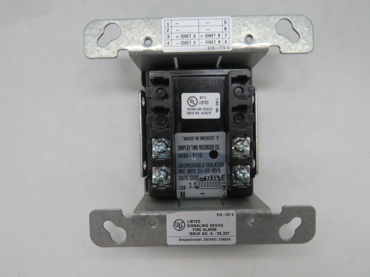 Simplex 4090-9116 Communications Isolator for Fire Alarm Control Panel USED