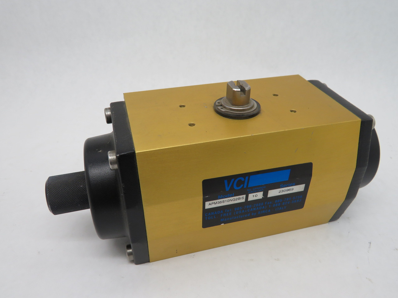 VCI APM35S10NG2BIS Pneumatic Actuator 1000kPa 142PSI 10 Spring Per Cap USED