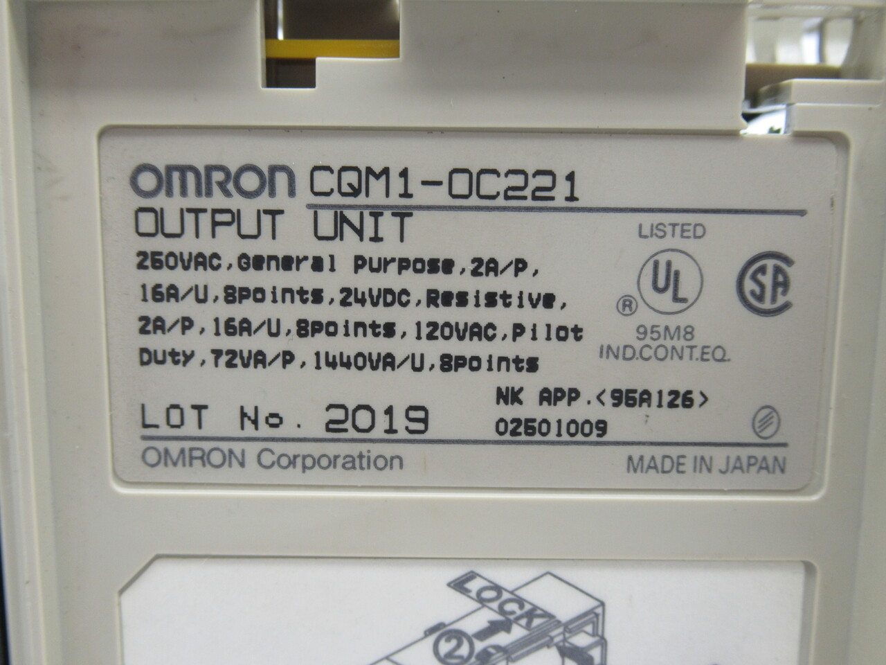 Omron CQM1-OC221 Output Module 250V 24VDC 2A/Point 16A 8-Point NO DOOR NOP