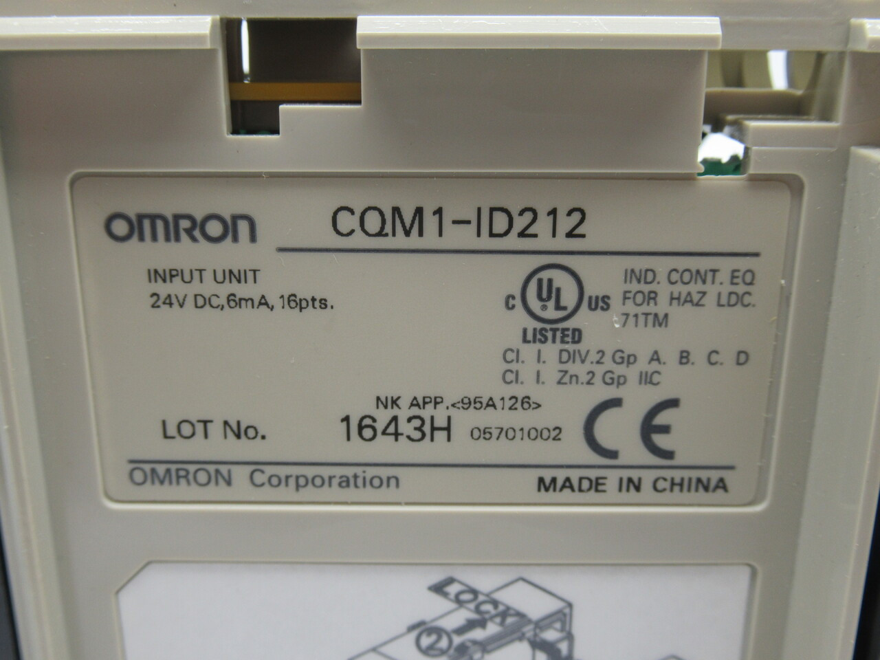 Omron CQM1-ID212 Input Module 24VDC 6mA 16-Point BOX WEAR NEW