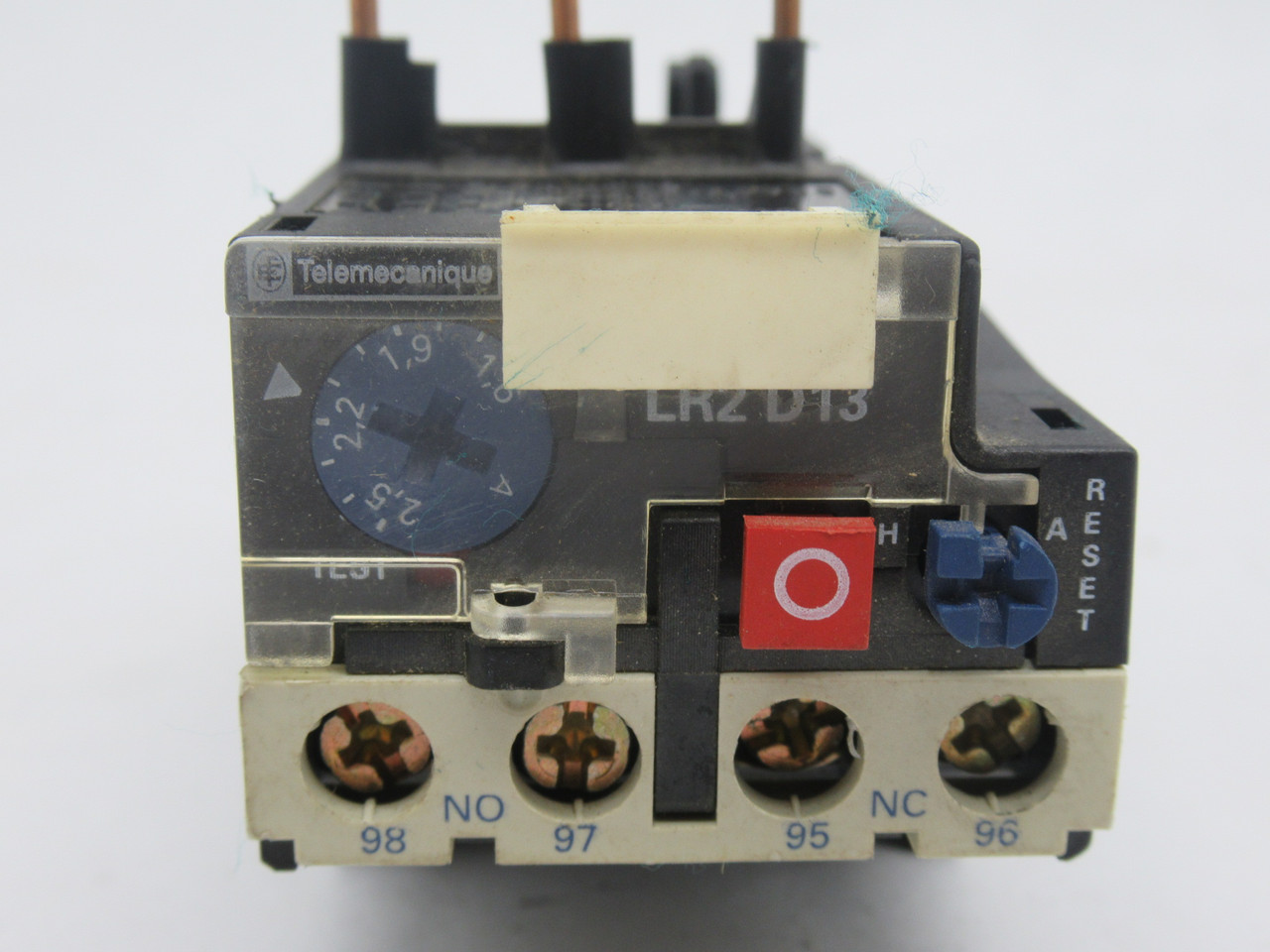 Telemecanique LR2-D1307 Overload Relay 1.6-2.5A MISSING TERMINAL GUARD USED