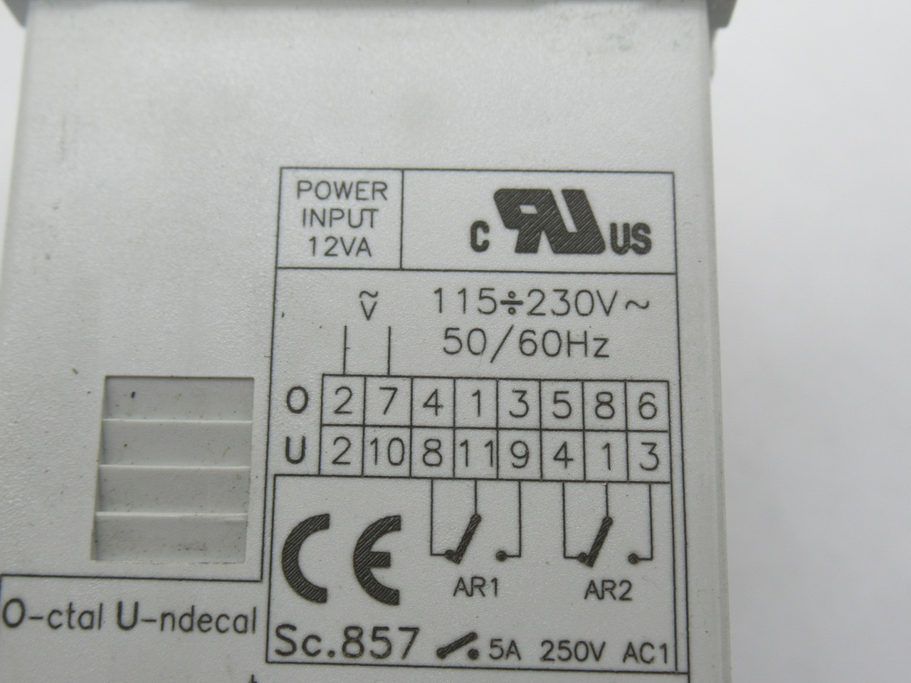 CDC TC82 Multifunction Timer 115/230V 50/60Hz 5A@250V 12VA 8-Pin USED