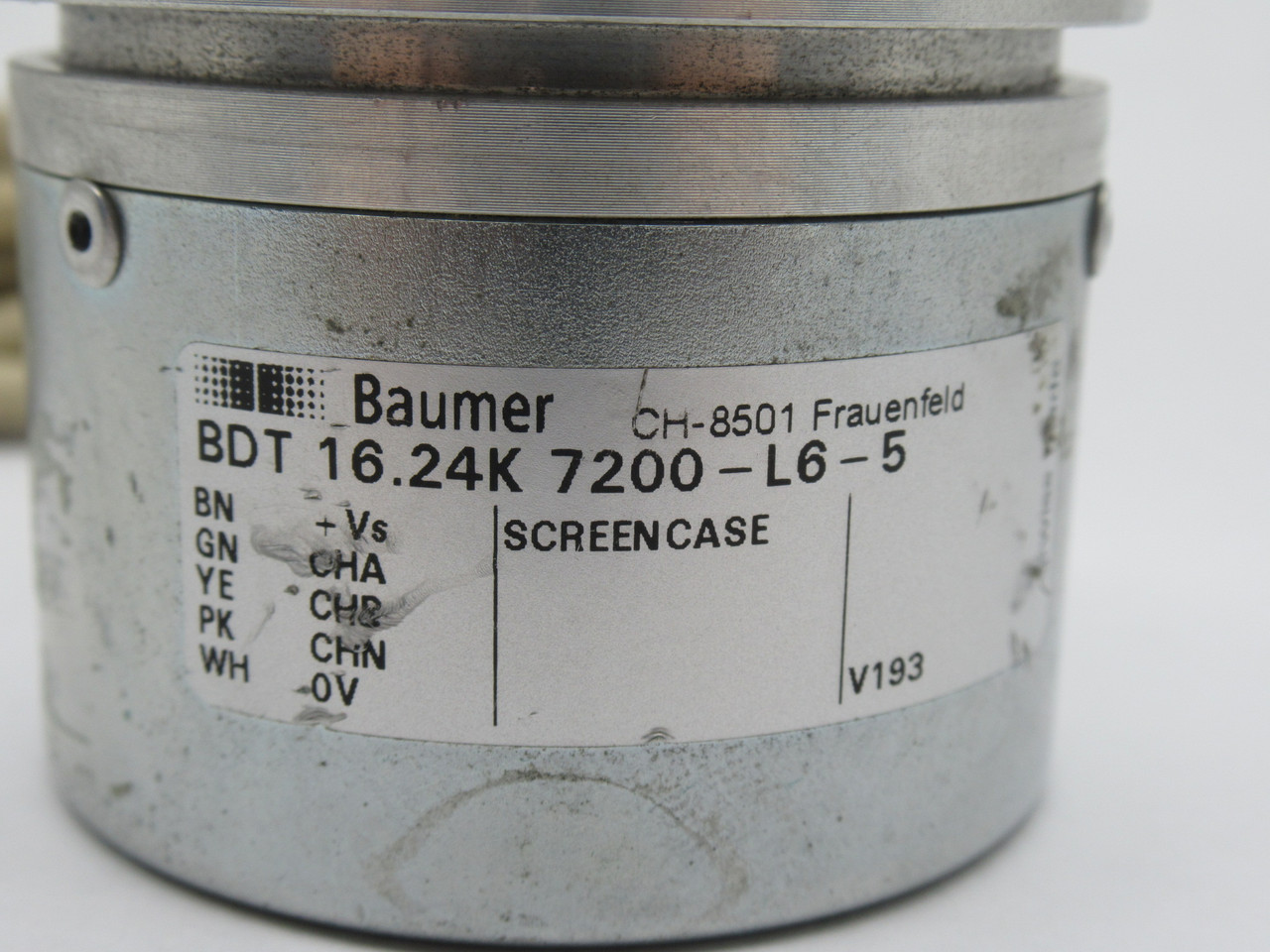 Baumer BDT 16.24K 7200-L6-5 Incremental Encoder 7200 P/R 1.9m Cable Length USED