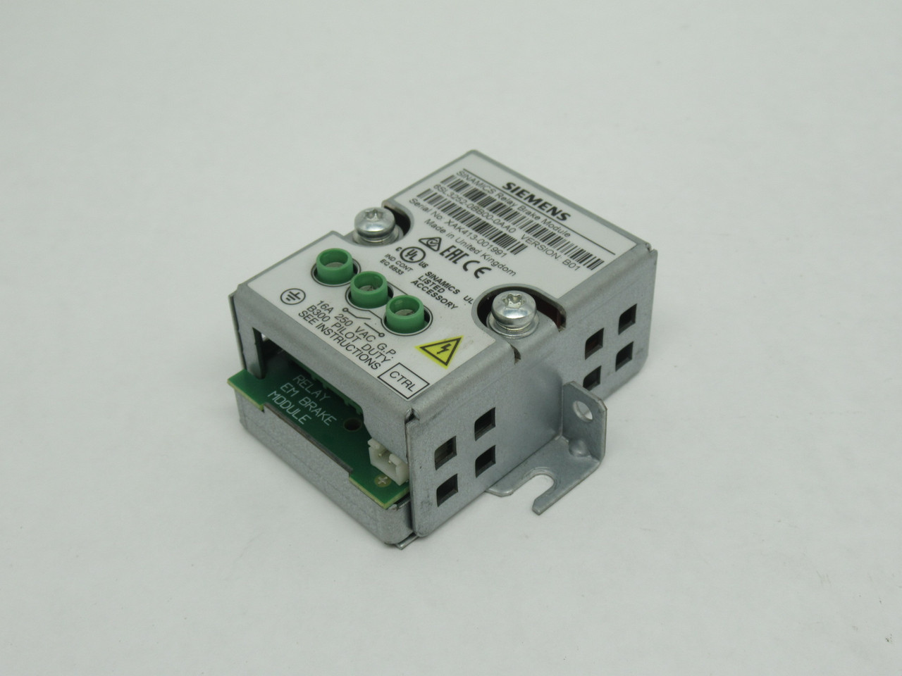 Siemens 6SL3252-0BB00-0AA0 Brake Relay Module 250V 16A USED