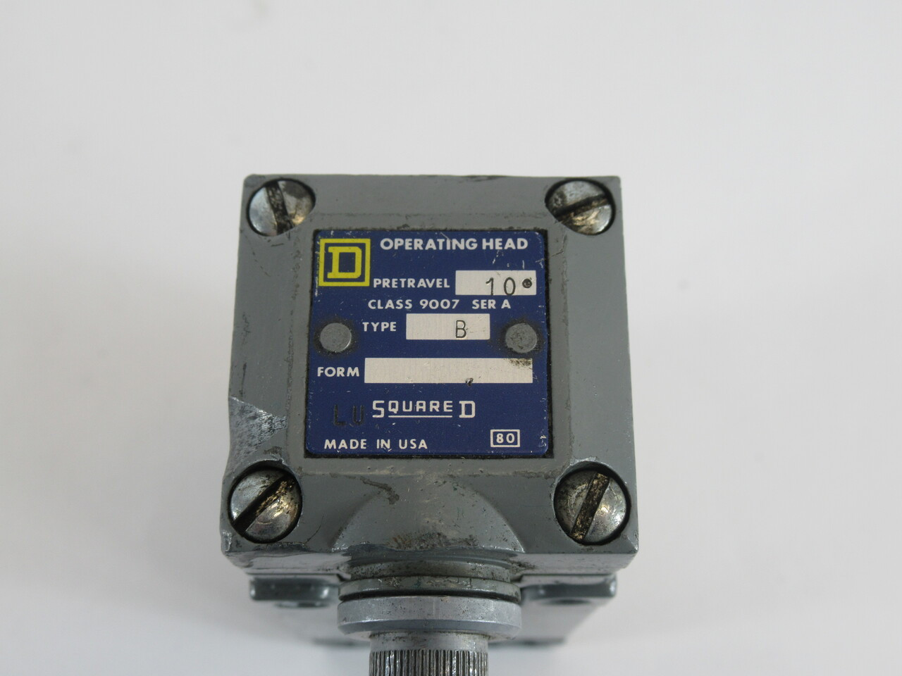 Square D 9007C62B2 Limit Switch C/W Type B Operating Head SHELF WEAR USED