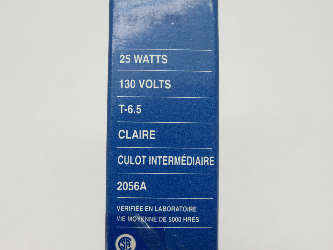 Haskellite 2056A Clear Incandescent Exit Lamp 130V 25W T-6.5 SHELF WEAR NEW