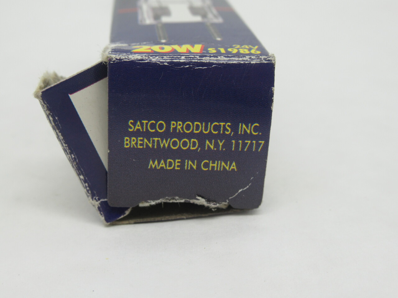 Satco S1986 Bi-Pin Halogen Bulb 24V 20W G4 BOX DAMAGE NEW