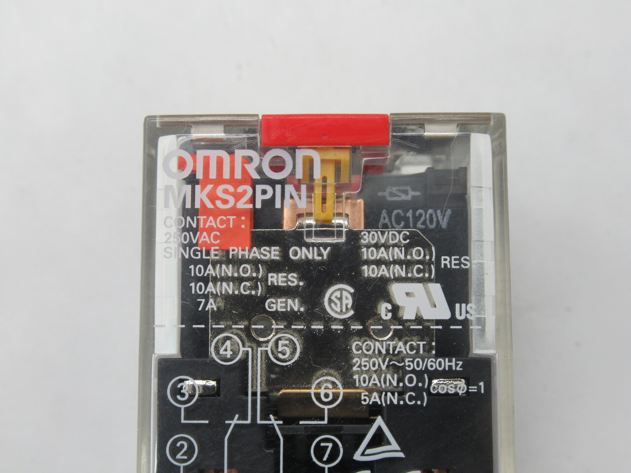 Omron MKS2PIN AC120 Plug-In Relay 120V 10A 8-Pin DPDT NOP