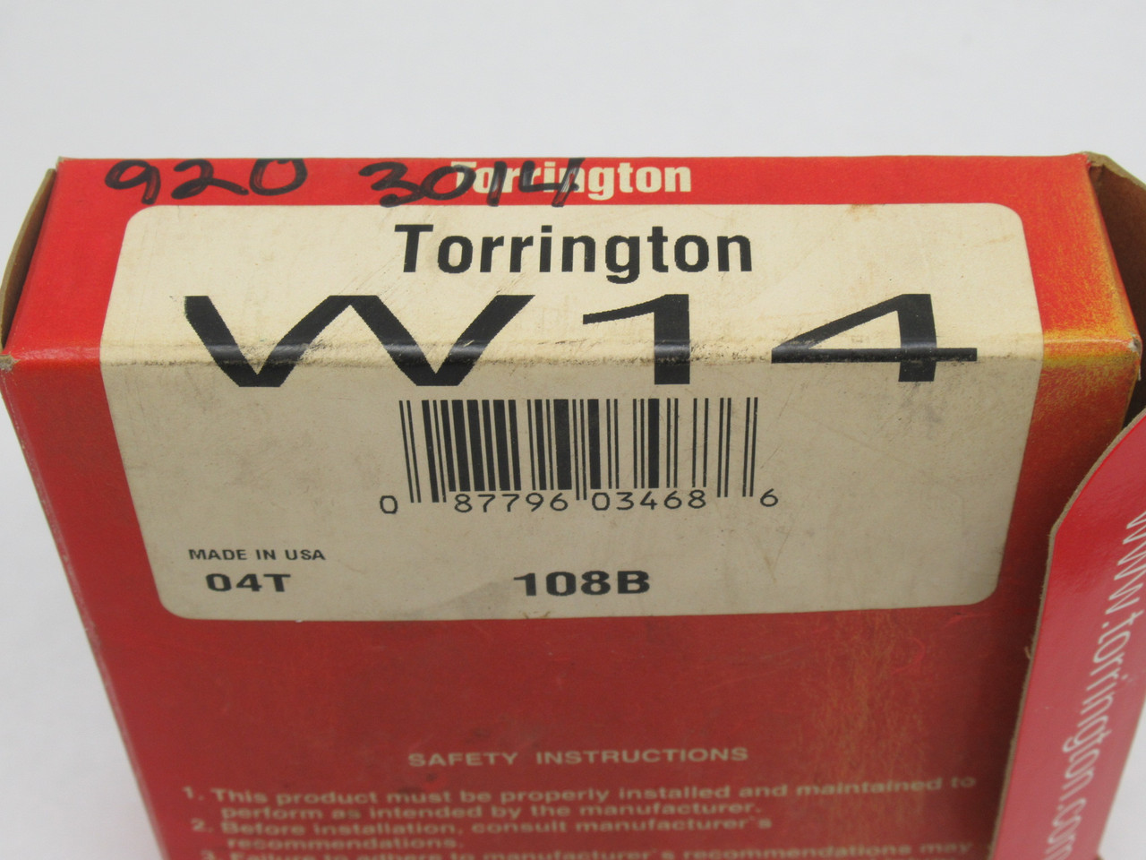 Torrington W14 Bearing Lockwasher 3.828" OD 2.791" ID 0.053" T SHELF WEAR NEW