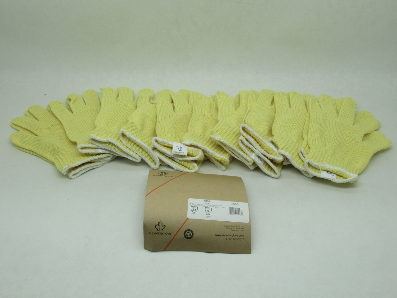 Superior SK/L Food Safe Cut Resistant Gloves *LOT OF 10 PAIRS* NOP