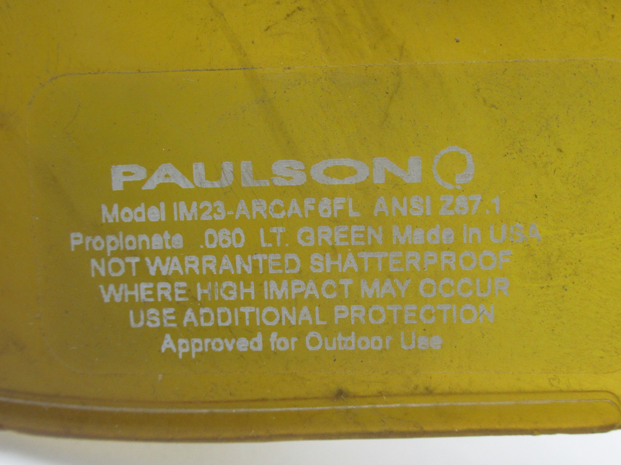 Paulson IM23-ARCAF6FL Faceshield Assembly w/ AGO Faceshield 10 Cal USED