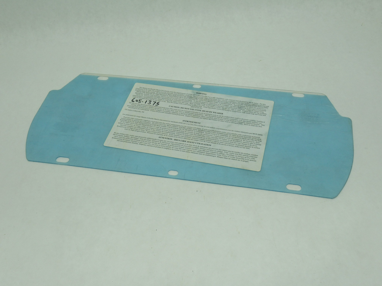 MCR Safety 494700DS Polycarbonate Face Shield 7x16.75x0.040" LOT OF 4 NOP