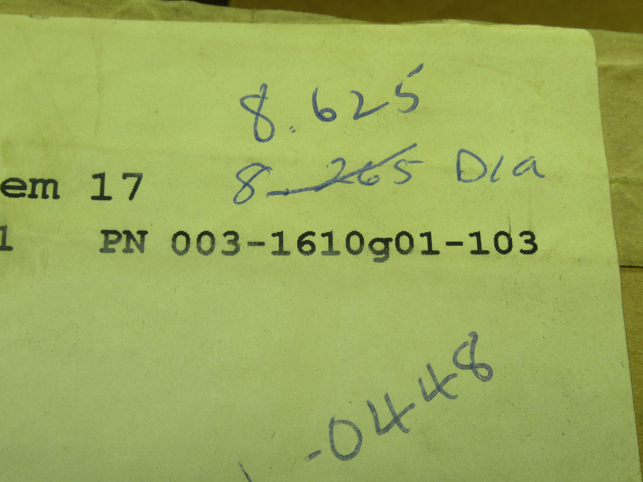 Generic 003-1610G01-103 6-Vane Impeller 8.625" OD 0.87" Bore NEW