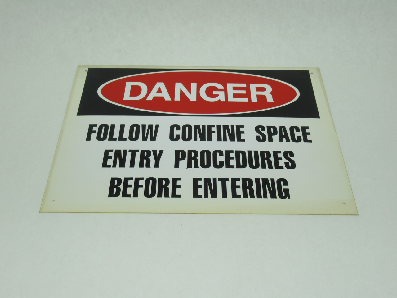 Generic Warning Sign DANGER FOLLOW CONFINE SPACE PROCEDURES BEFORE ENTERING NOP