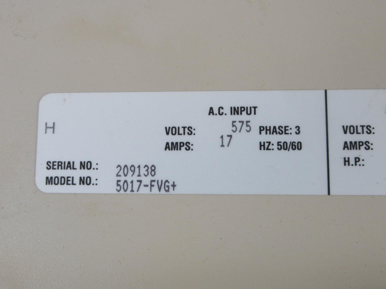 Magnetek 5017-FVG+ Variable Frequency AC Drive 3Ph 15HP 575V DAMAGED BOX NEW