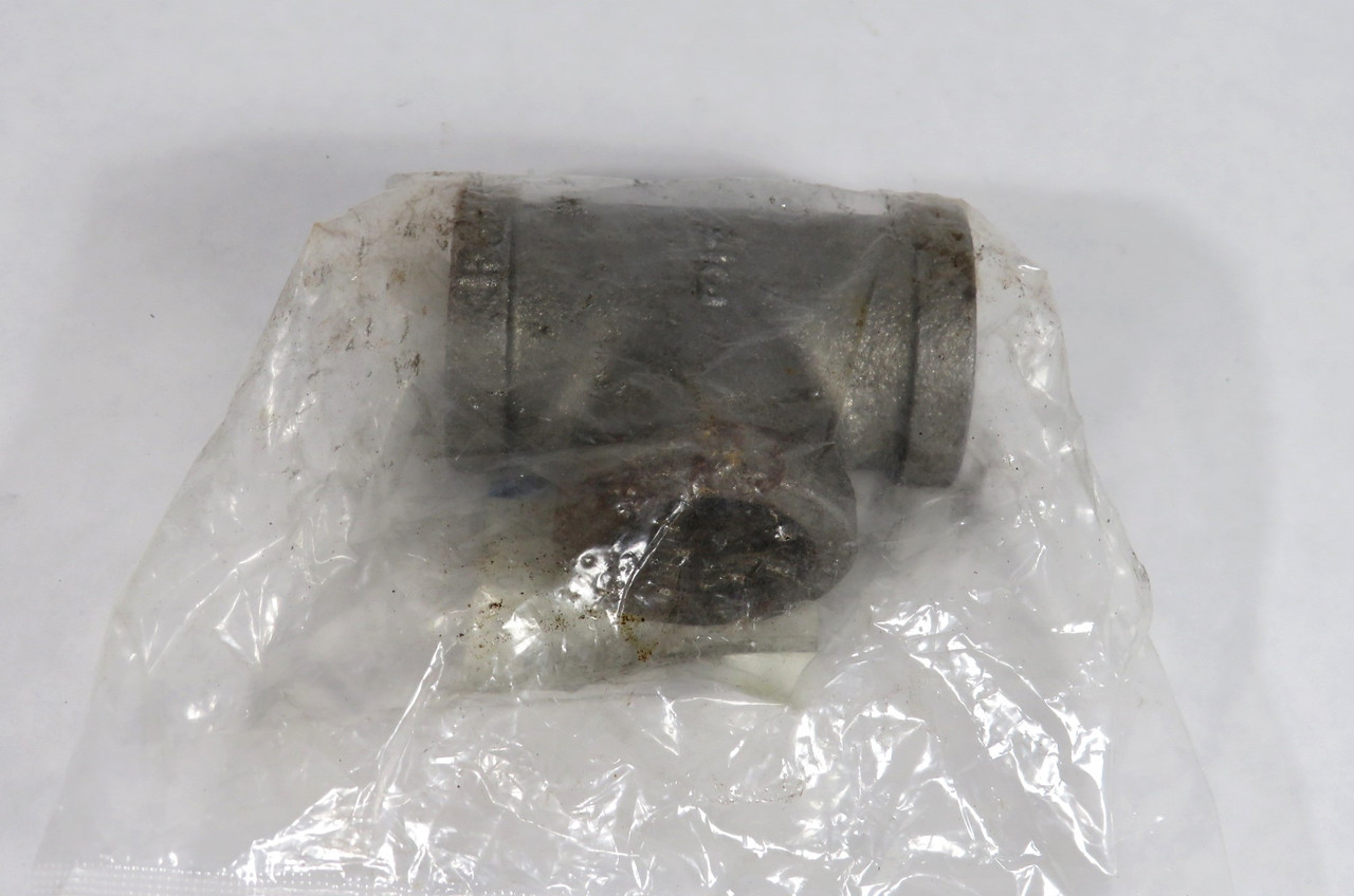 Stz Industries 312-T-34 Threaded Iron Tee 3/4" Black Malleable *Some Rust* NWB