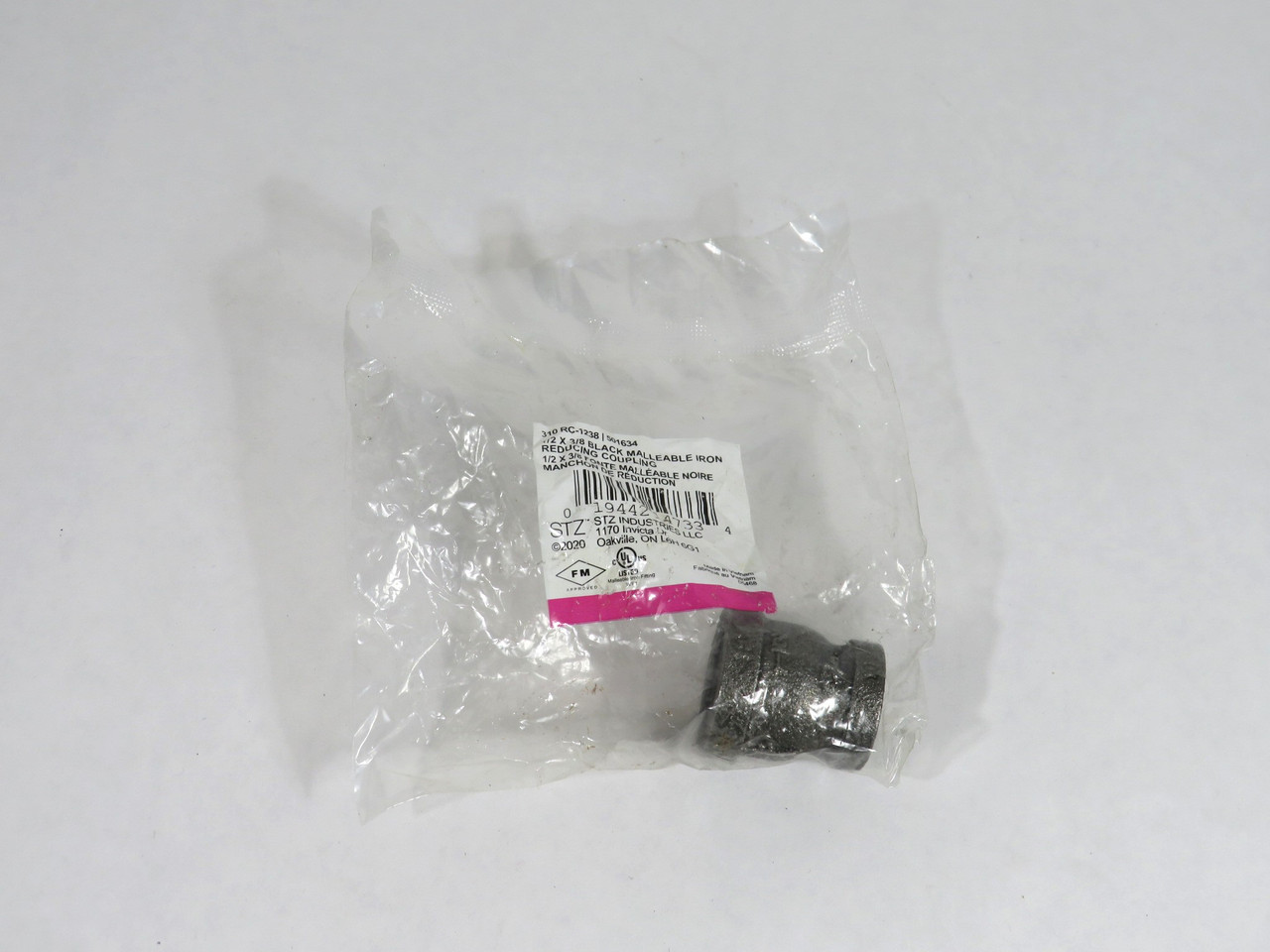 Stz Industries 310-RC-1238 Threaded Reducing Coupling 1/2" x 3/8" NWB