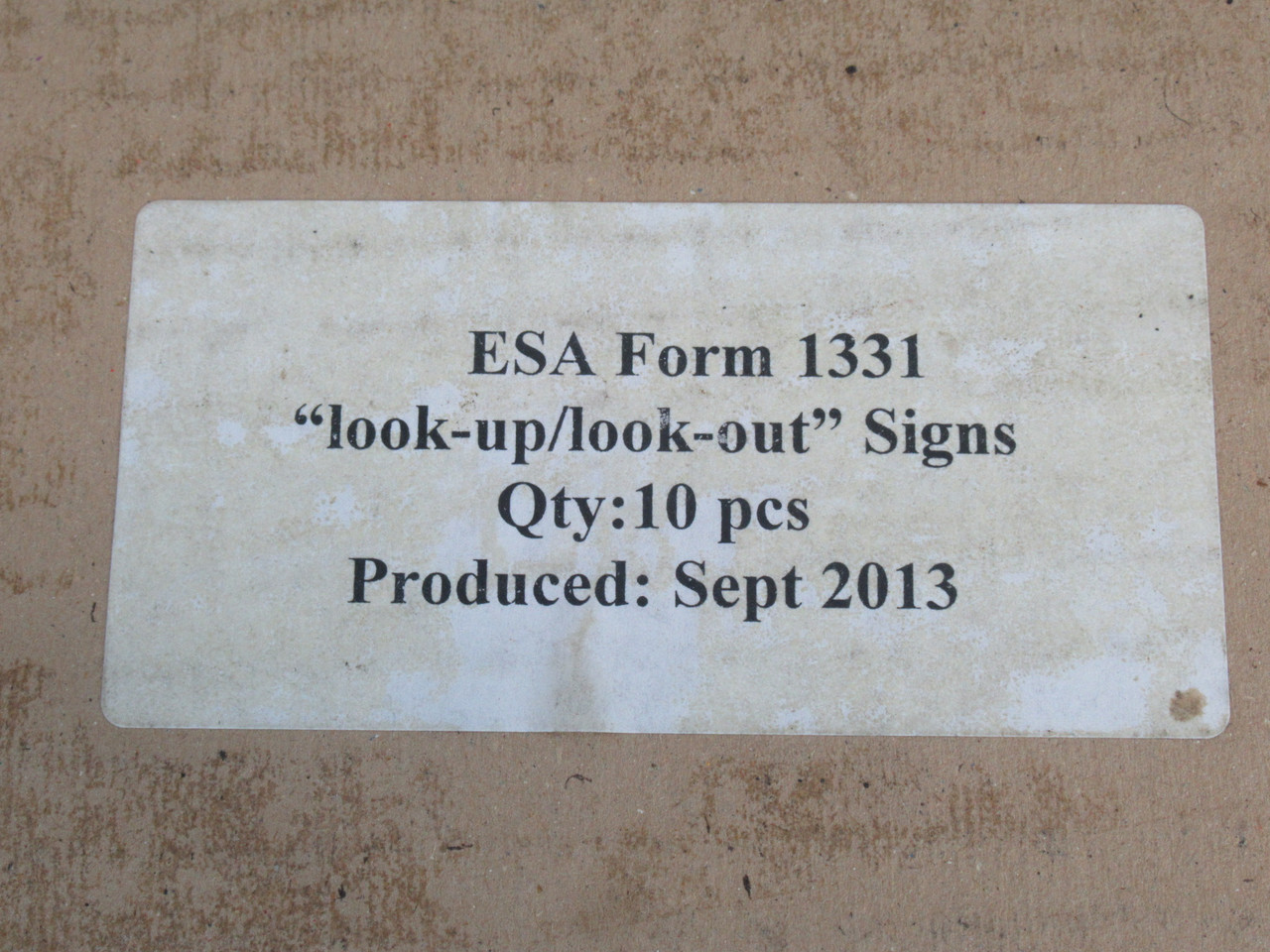 Electrical Safety Authority ESA-105 Overhead Powerline Sign Lot/8 SHELF WEAR NEW