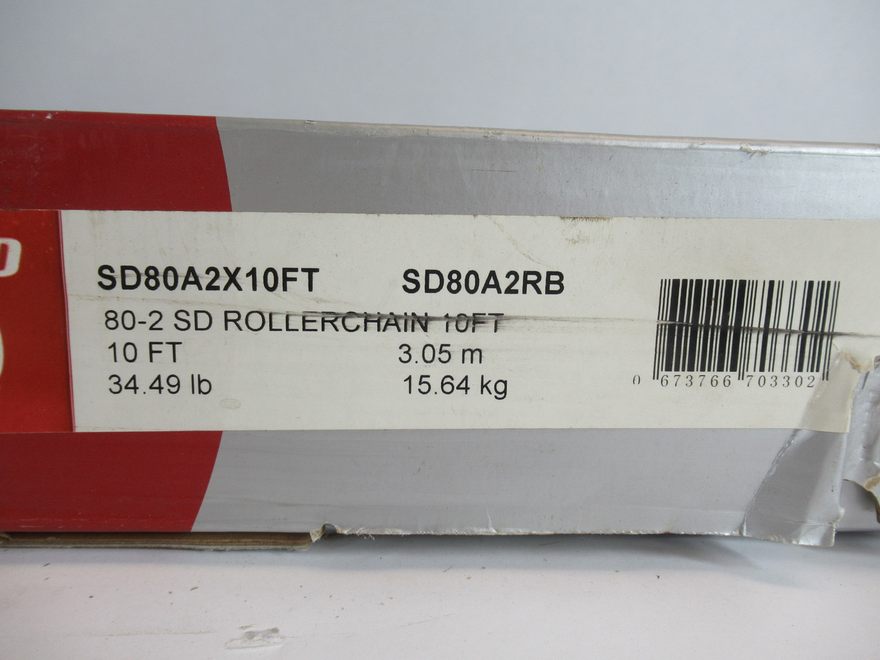 Renold SD80A2X10FT SD Roller Chain 80 Chain 1" Pitch 10' Length BOX DAMAGE NEW