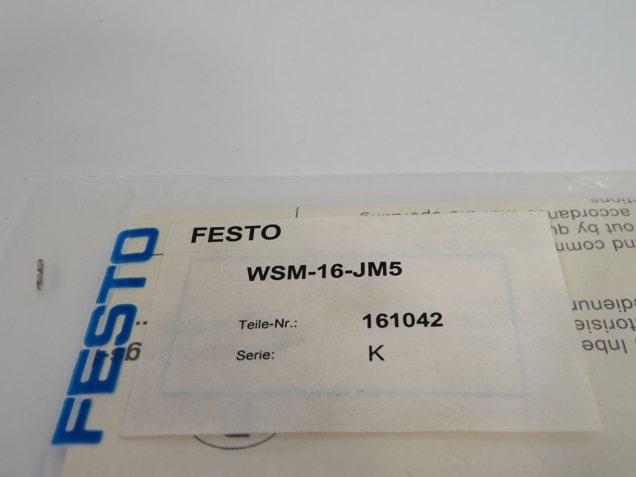 Festo 161042 WSM-16-JM5 Sensor Mounting Kit ! NWB !
