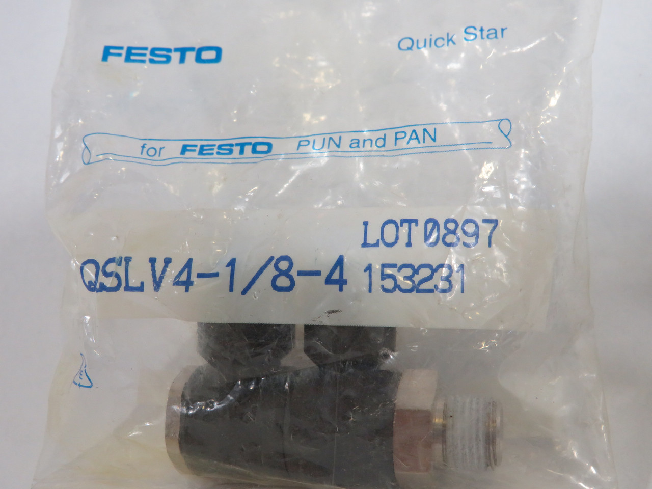 Festo 153231 QSLV4-1/8-4 Multiple Distributor R1/8" Thread 4mm Tube OD ! NWB !