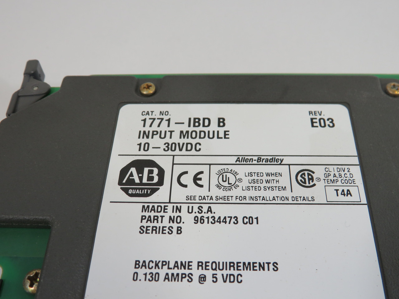 Allen-Bradley 1771-IBD DC Input Module 10-30VDC Series B Rev. E03 USED