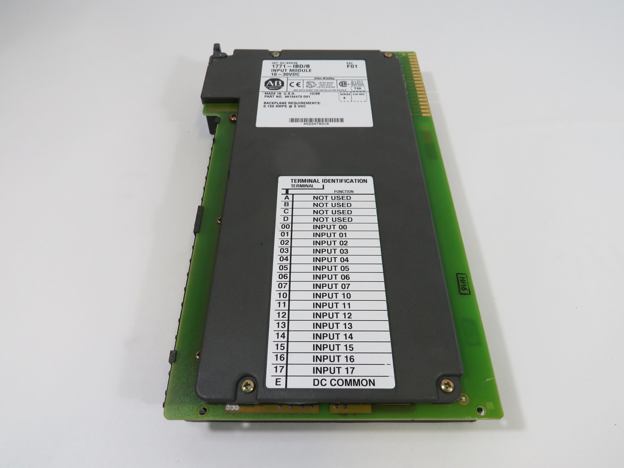 Allen-Bradley 1771-IBD DC Input Module 10-30VDC Series B Rev. F01 USED