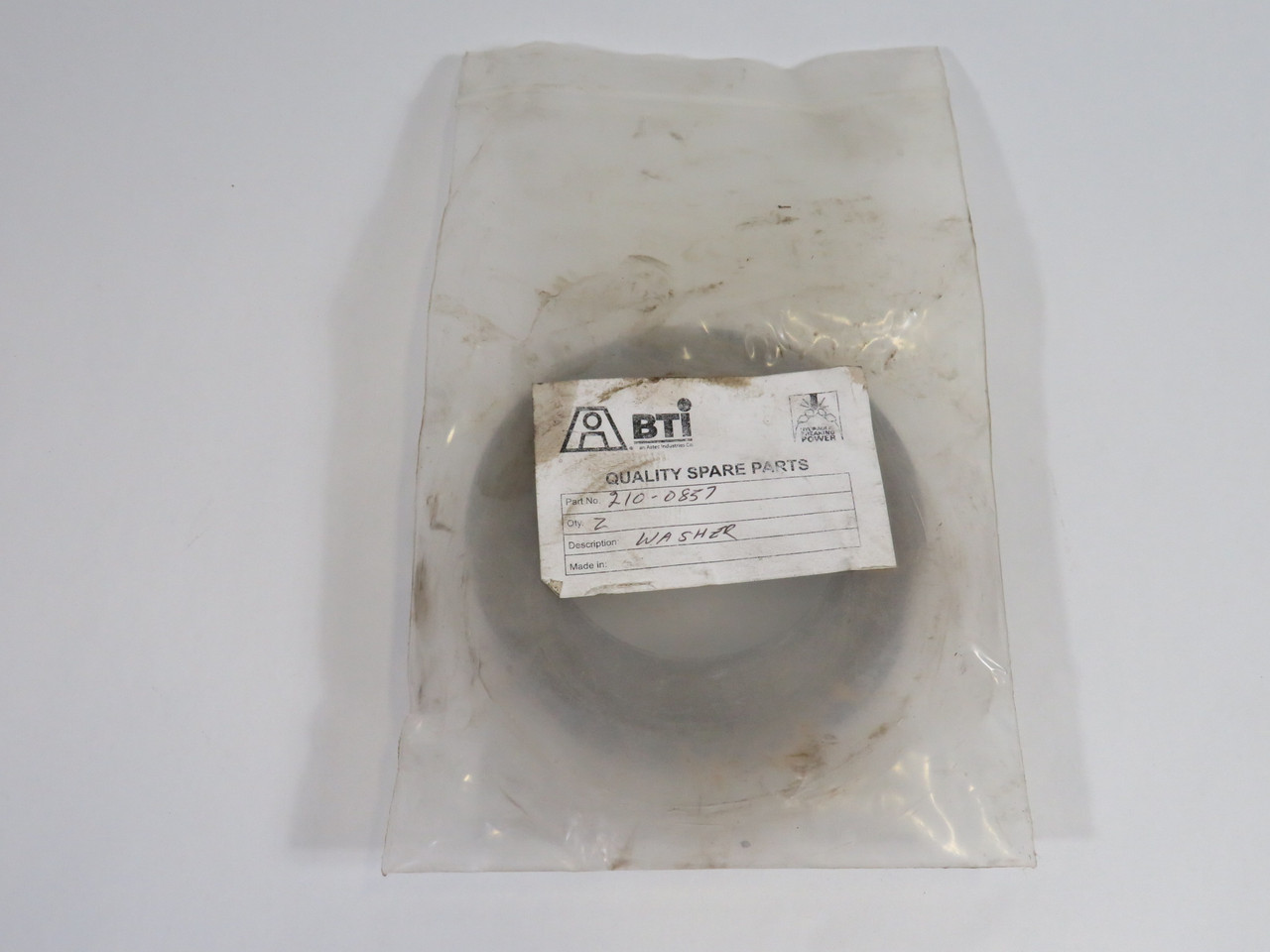BTI 210-0857 Washer 4" OD 2-1/2" Bore 3/8" Width 2-Pack ! NWB !