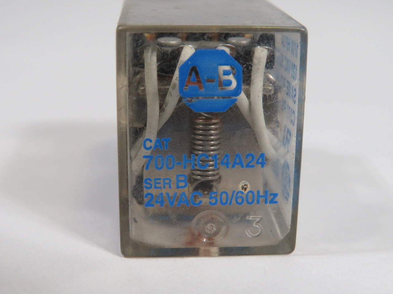 Allen-Bradley 700-HC14A24 Ser. B Plug-In Relay 24V 3A 14-Blade SHELF WEAR USED