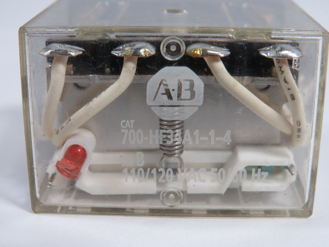 Allen-Bradley 700-HF34A1-1-4 Ser. B Plug-In Relay 110/120V 10A 14-Blade USED