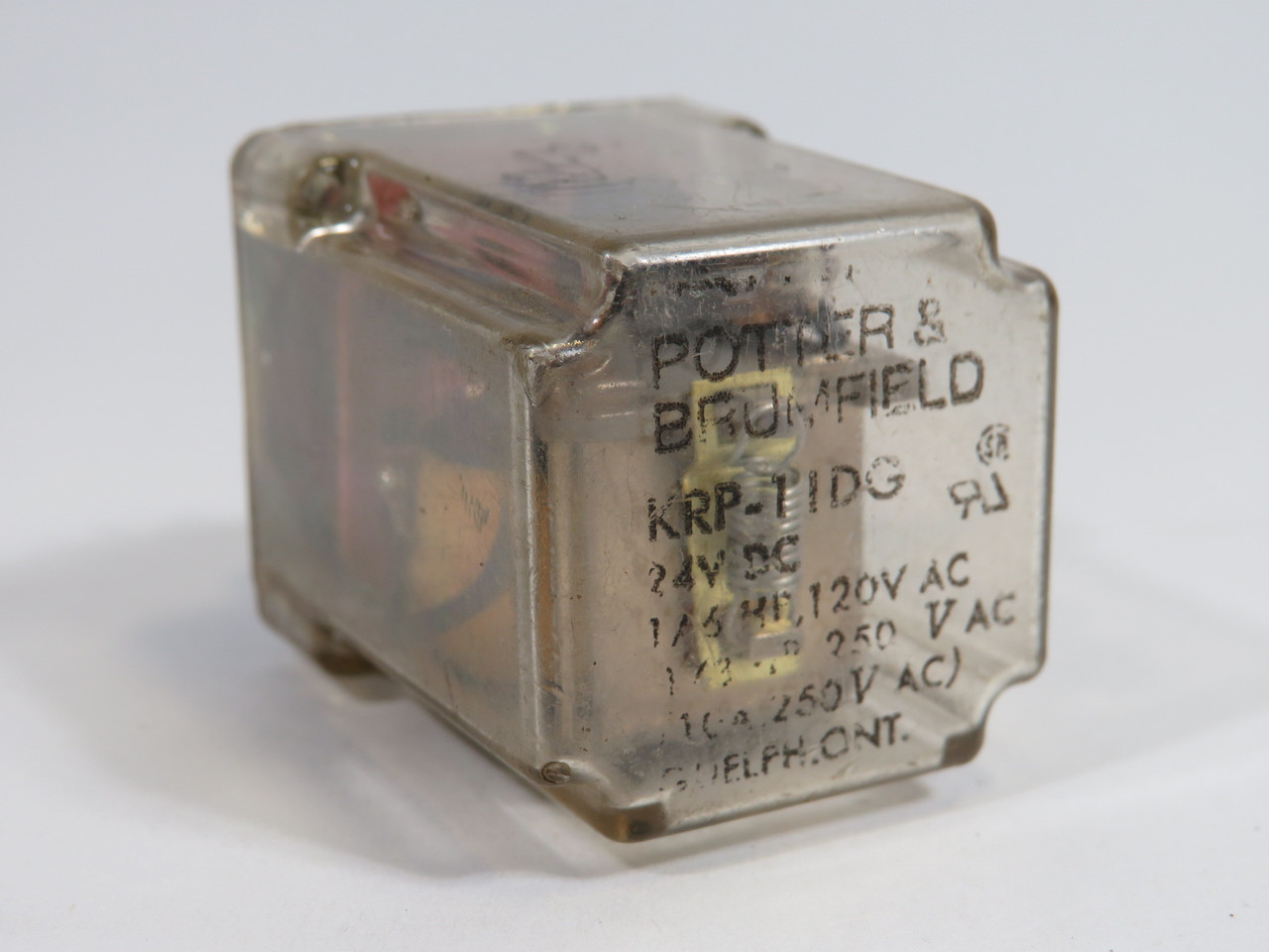 Potter & Brumfield KRP-11DG24VDC Relay 24VDC 10A@250V 1/6HP@120V 8-Pin USED