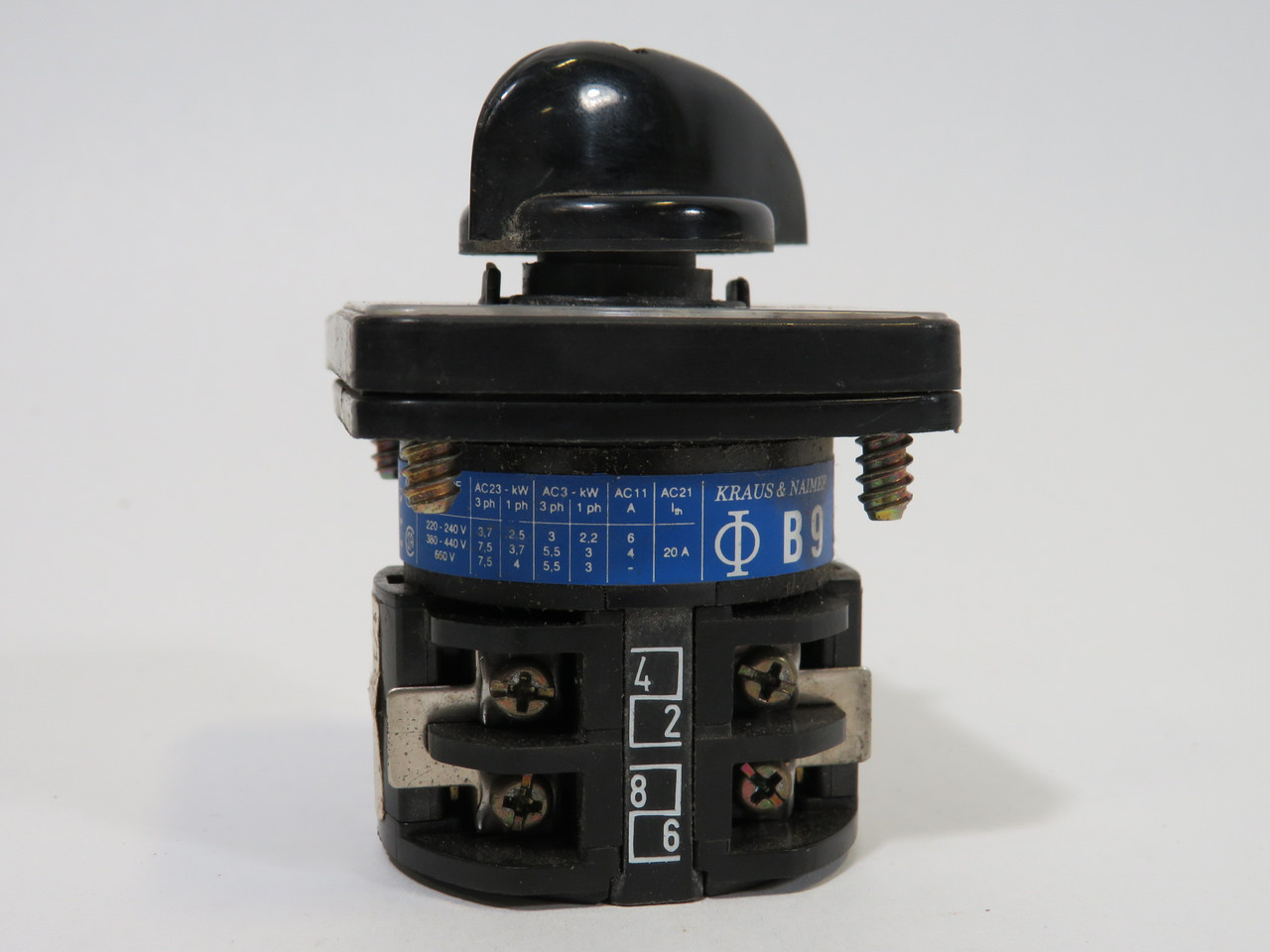 Kraus & Naimer B9-A004 Voltmeter Switch 4-Position USED