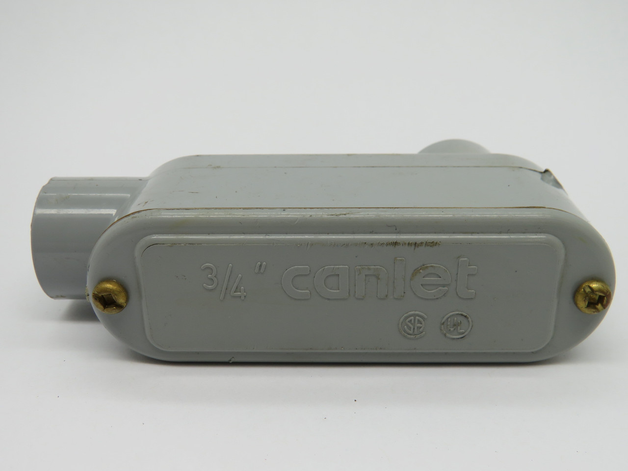 Canlet LB3/4 Conduit Body 3/4" LB C/W Cover USED